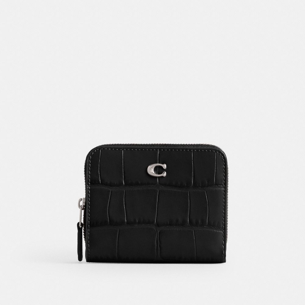 Carteiras Pequenas Coach Billfold Wallet Feminino Prateadas Pretas | GWXUZHO-35