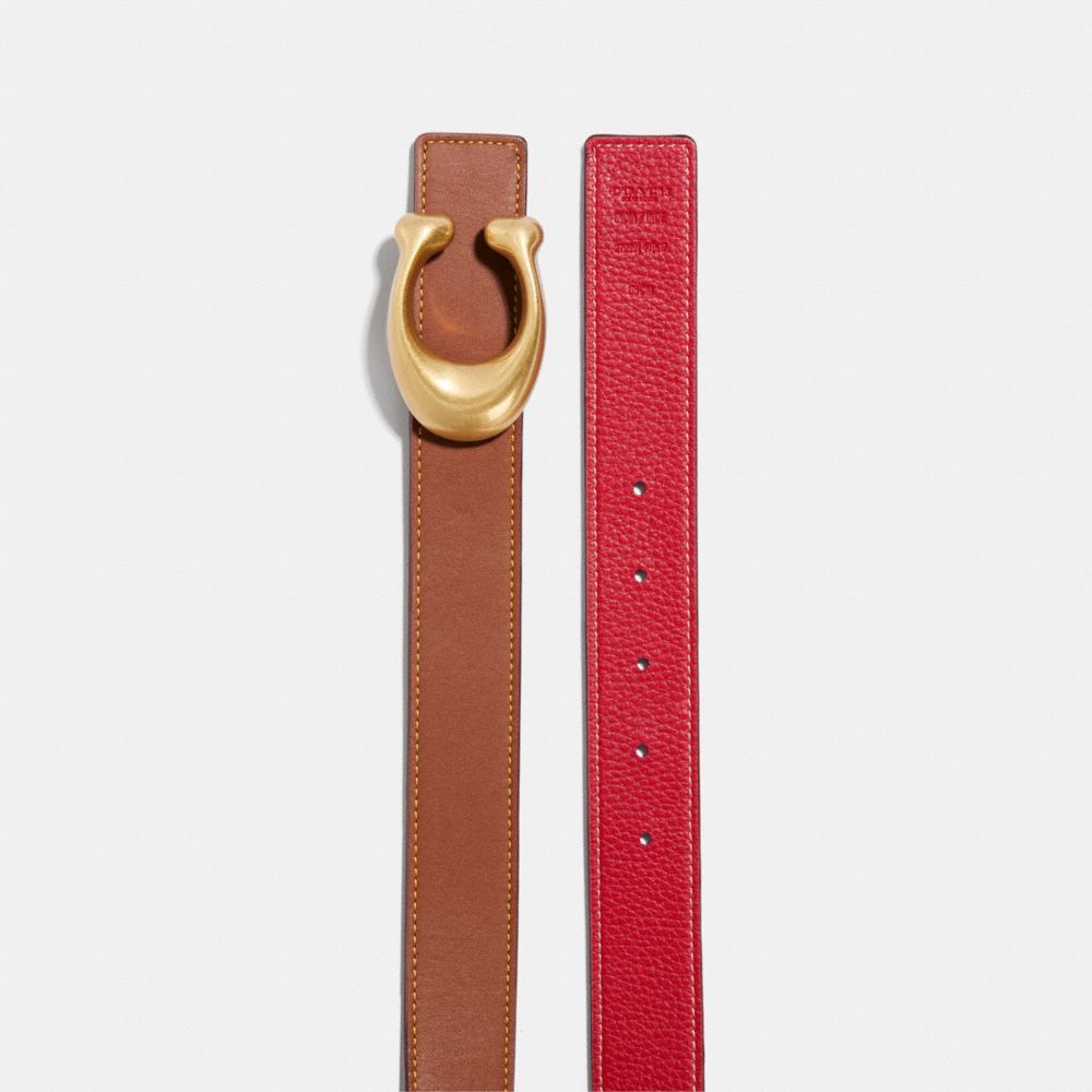 Cintos Coach C Hardware Reversible Belt, 32 Mm Feminino Vermelhas | SWIXQEG-73