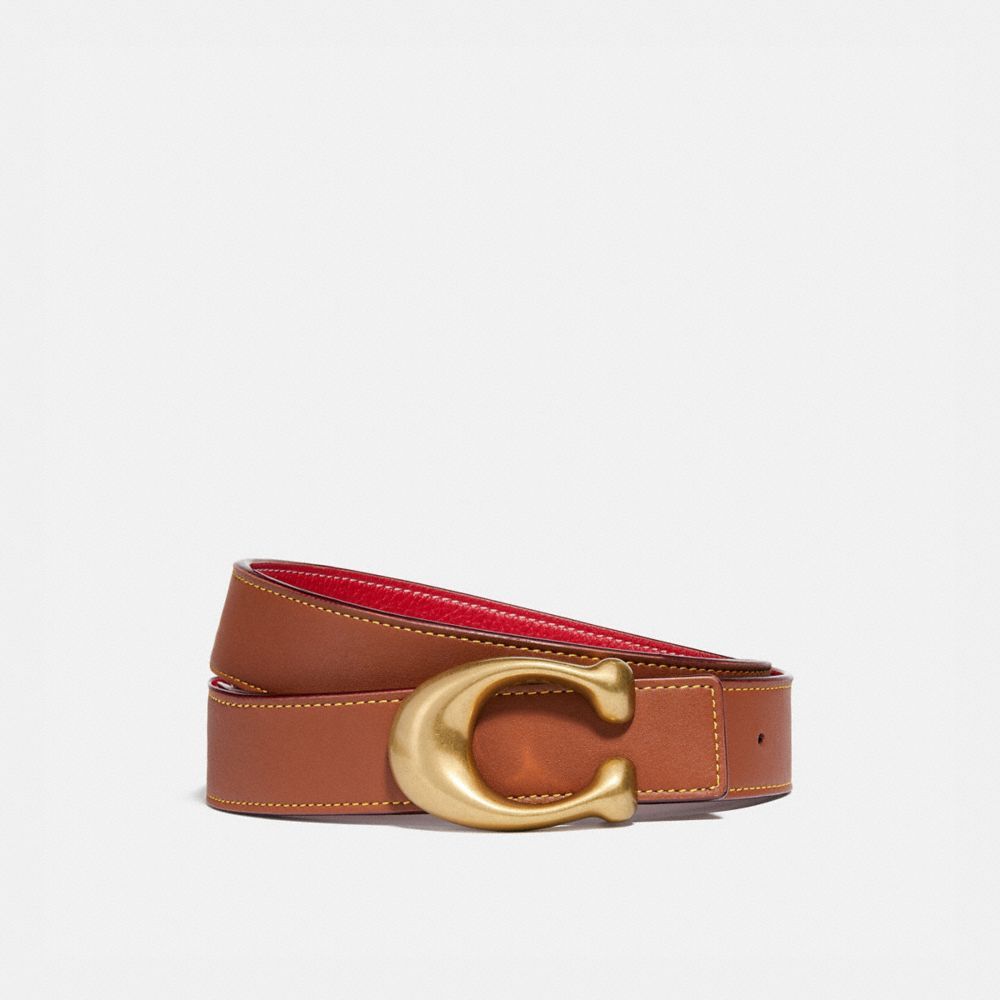 Cintos Coach C Hardware Reversible Belt, 32 Mm Feminino Vermelhas | SWIXQEG-73