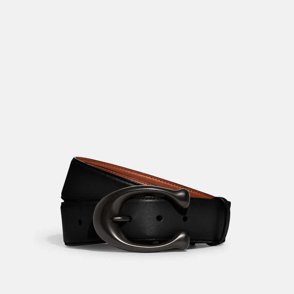 Cintos Coach Signature Buckle Cut To Size Reversible Belt, 38 Mm Masculino Pretas | DLAVXHM-92