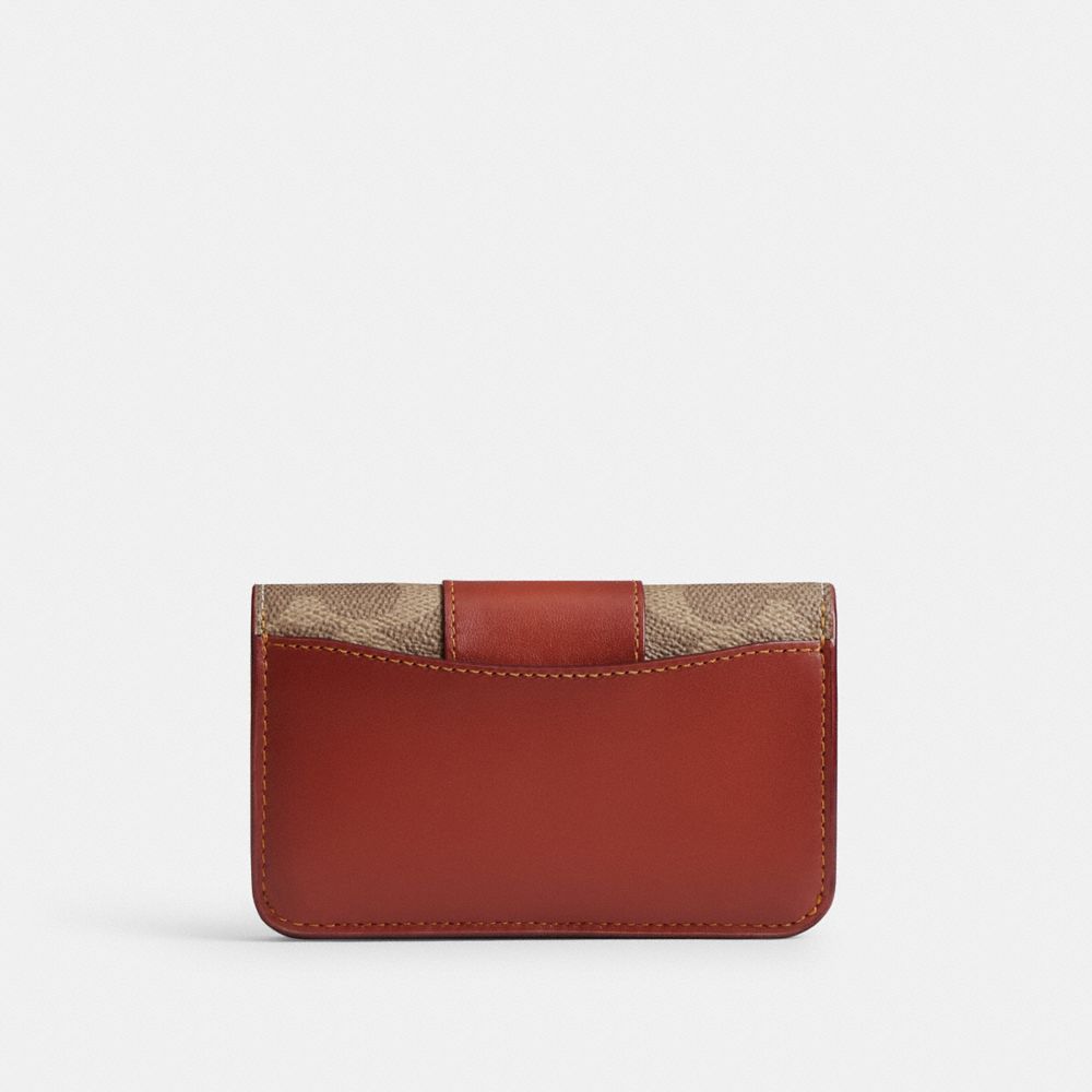 Estojo De Cartão Coach Essential Slim Card Case In Signature Canvas Feminino Marrom Vermelhas | SOXBJYK-52