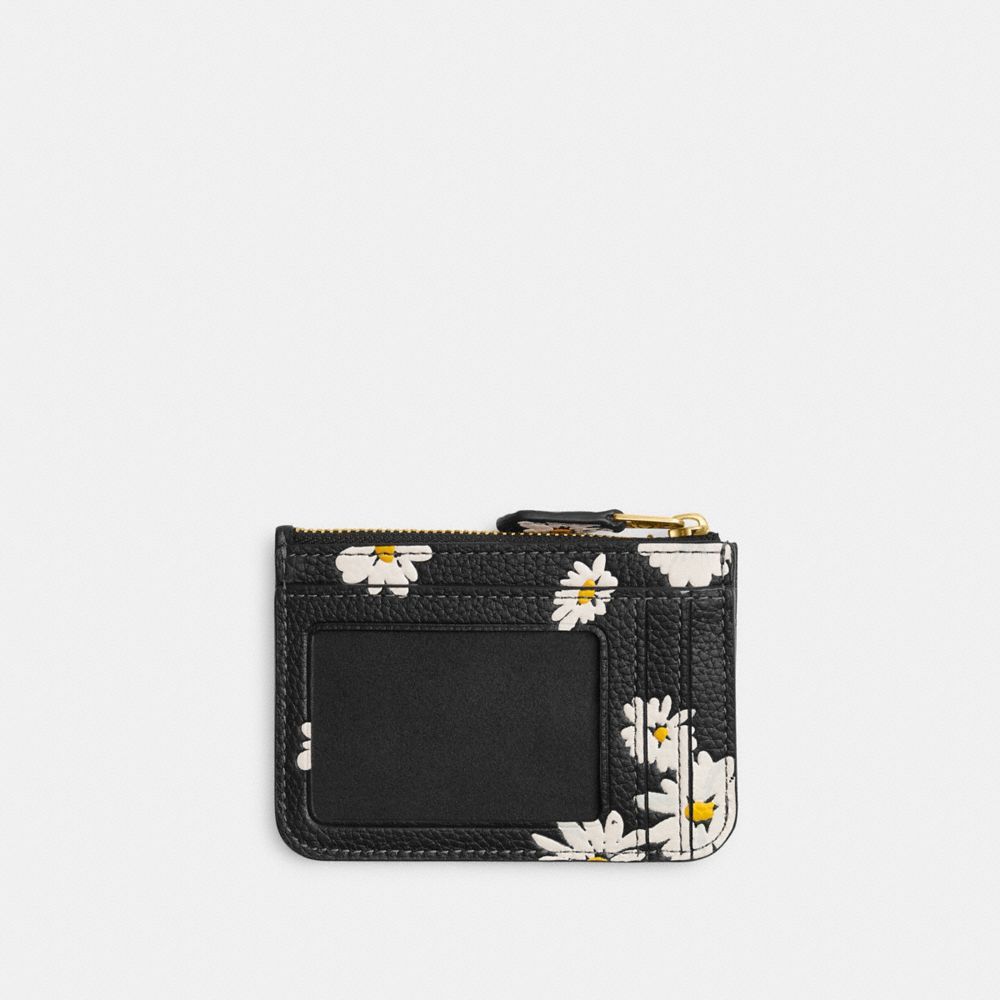 Estojo De Cartão Coach Mini Skinny Id Case With Floral Print Feminino Pretas Multicoloridas | HOZFGJS-80