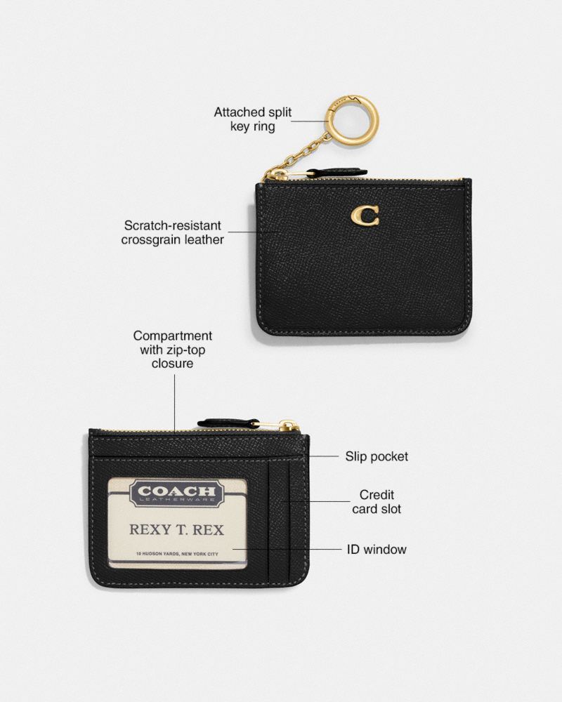 Estojo De Cartão Coach Mini Skinny Id Case Feminino Prateadas | WCDPUHL-58