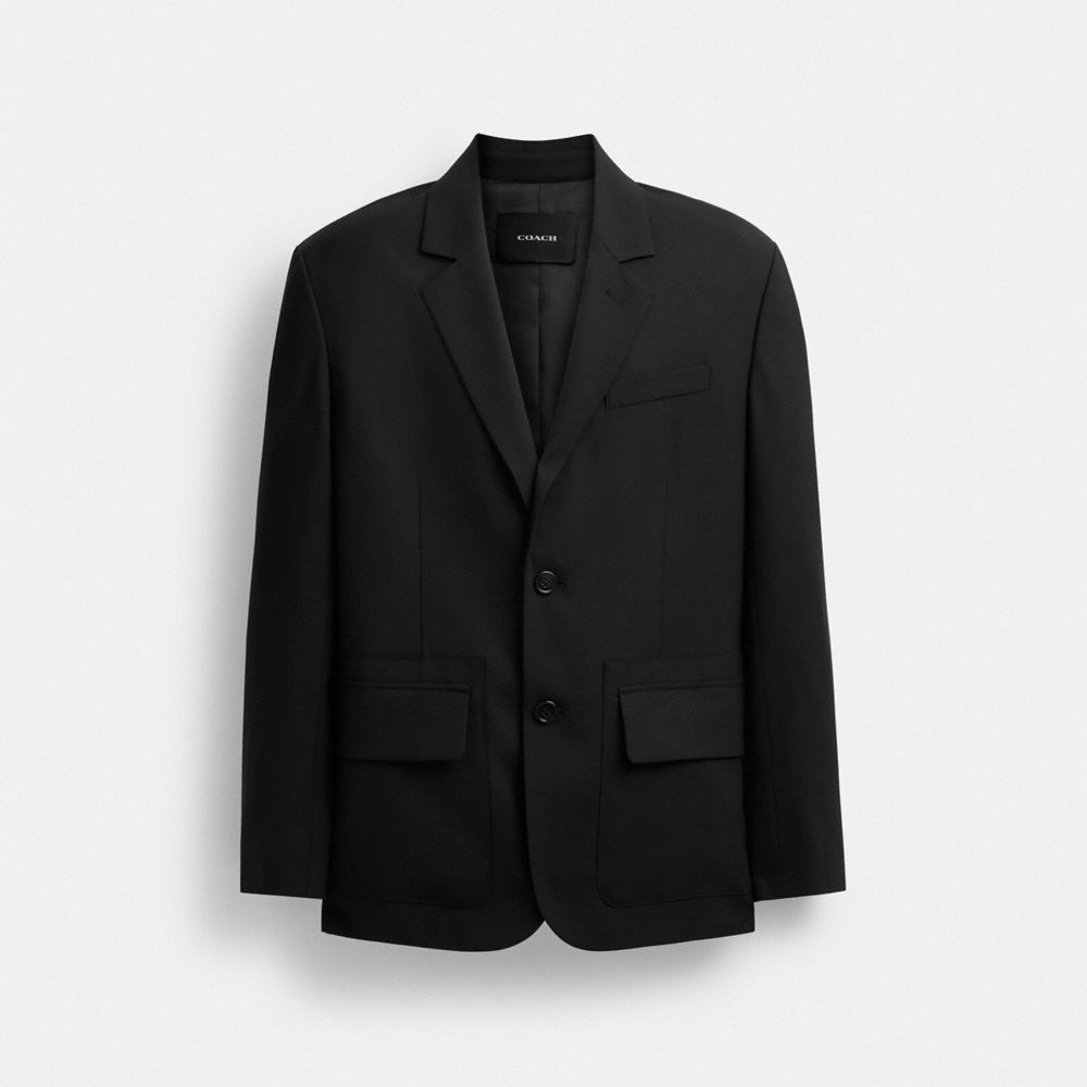 Jaquetas Coach Tailoring Blazer Masculino Pretas | JZATHDL-43