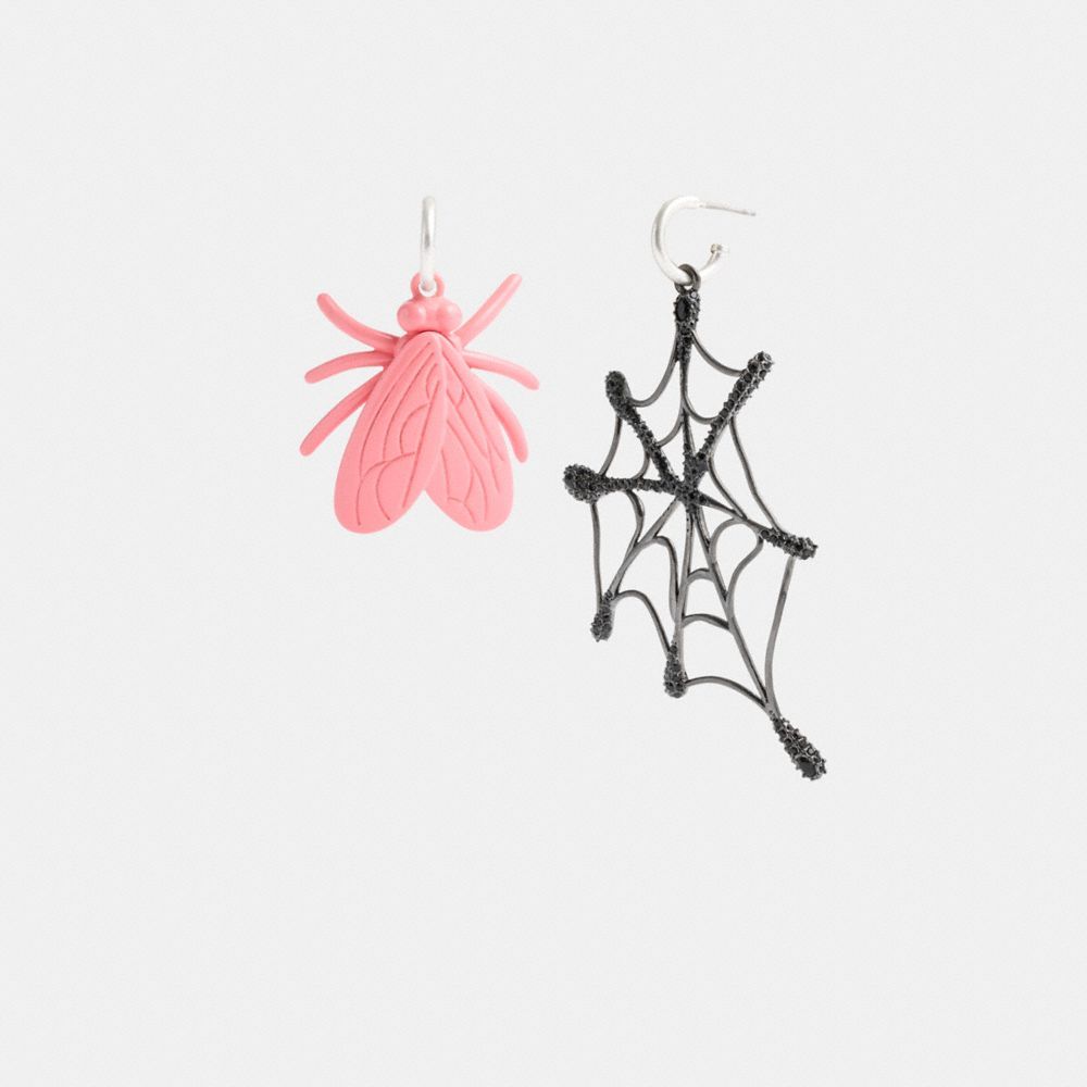 Jóias Coach Fly Web Mismatch Earrings Feminino Prateadas Multicoloridas | HYASOEG-48