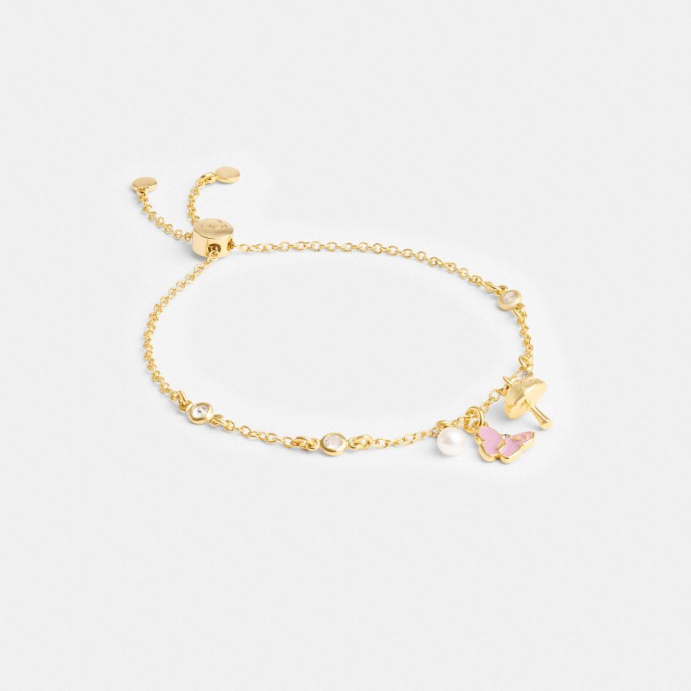 Jóias Coach Garden Charms Slider Bracelet Feminino Douradas Multicoloridas | MLXYKVT-31