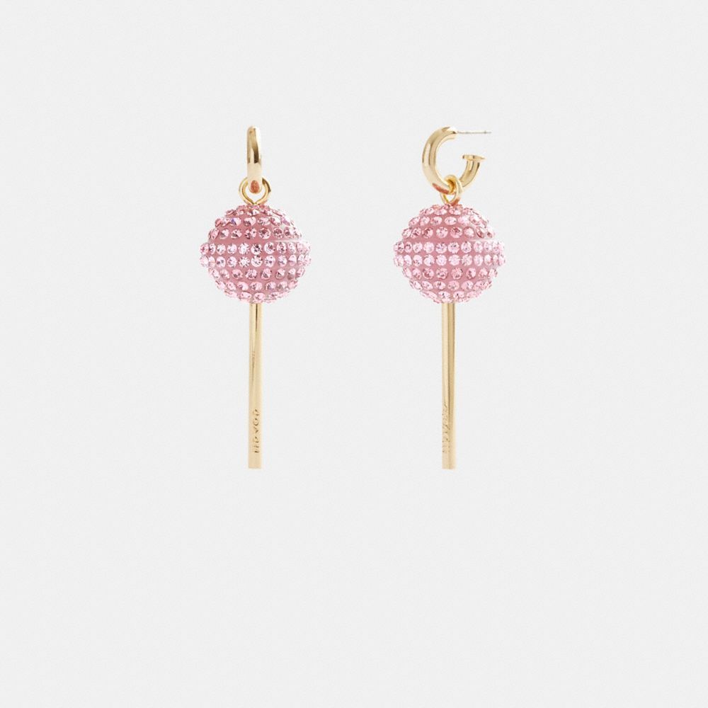 Jóias Coach Lollipop Earrings Feminino Douradas Rosa | GMAFDIC-97