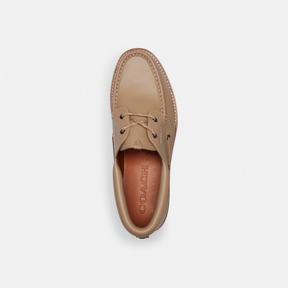 Mocassins Coach Benson Boat Shoe Masculino Cinzentas Marrom | ITSJXQK-52