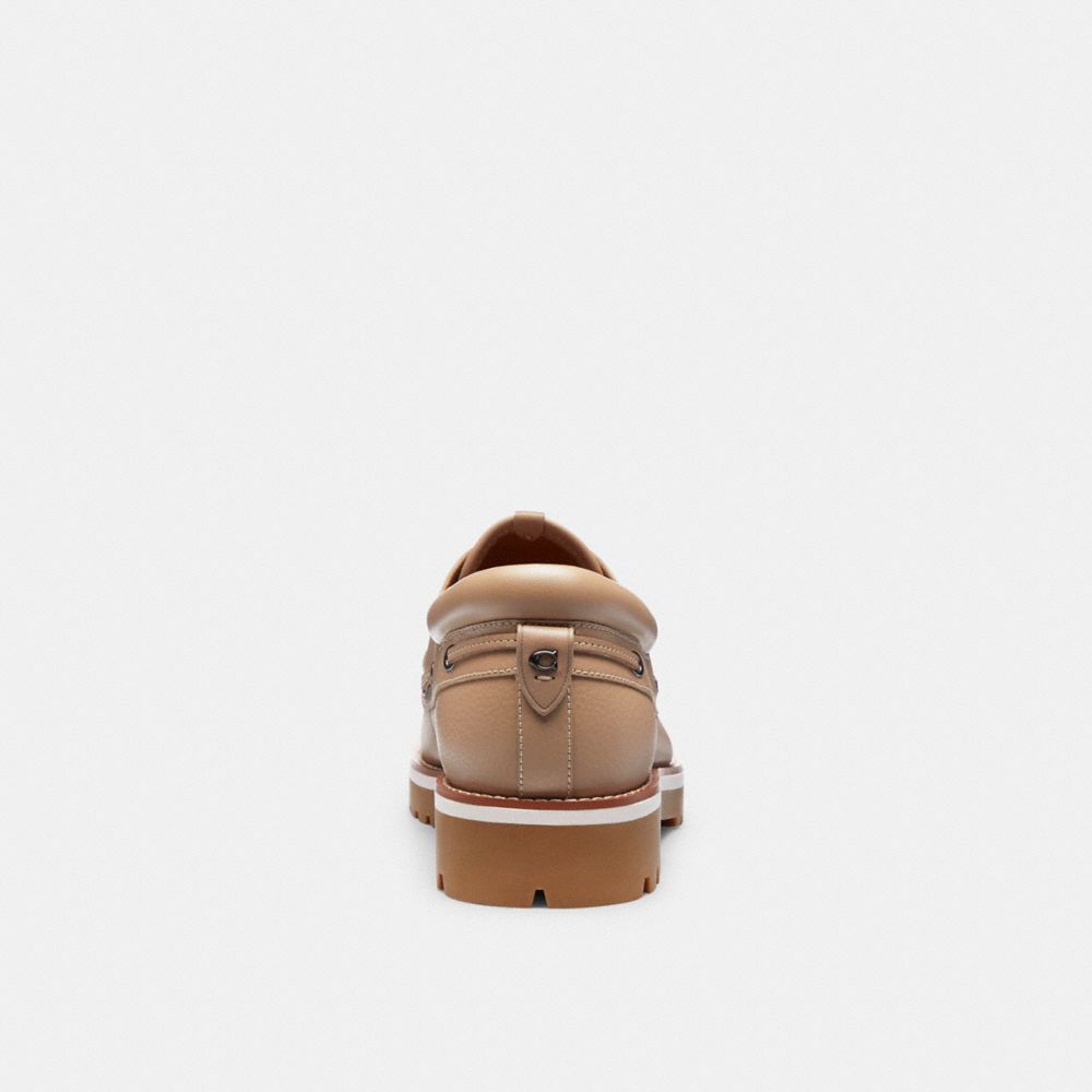 Mocassins Coach Benson Boat Shoe Masculino Cinzentas Marrom | ITSJXQK-52