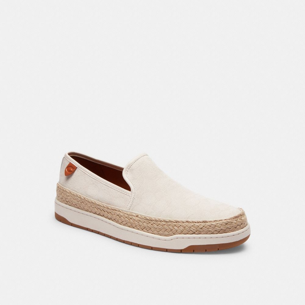 Mocassins Coach Miles Espadrille In Signature Jacquard Masculino Multicoloridas | TZCOLWH-03