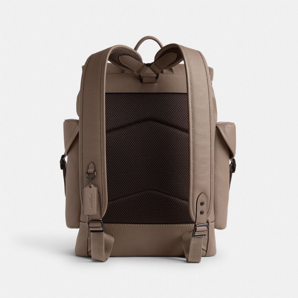 Mochilas Coach Hitch Backpack Feminino Cinzentas Escuro | WEQSGAX-14