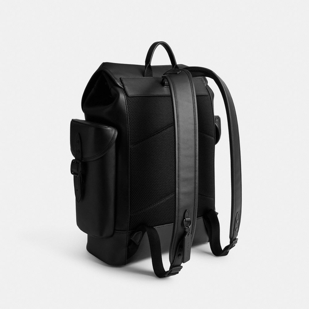 Mochilas Coach Hitch Backpack Masculino Pretas | JOSPQDW-25