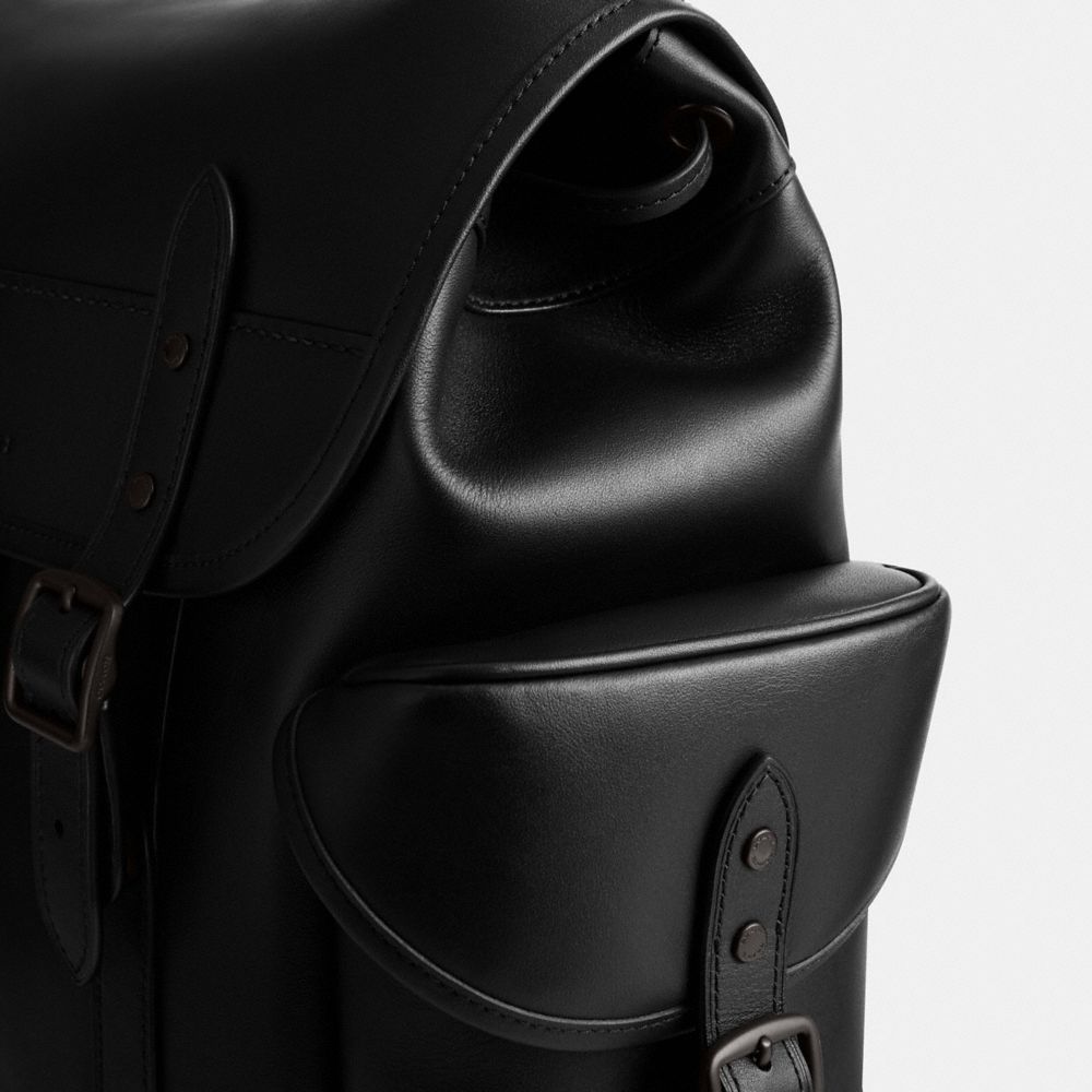 Mochilas Coach Hitch Backpack Masculino Pretas | JOSPQDW-25