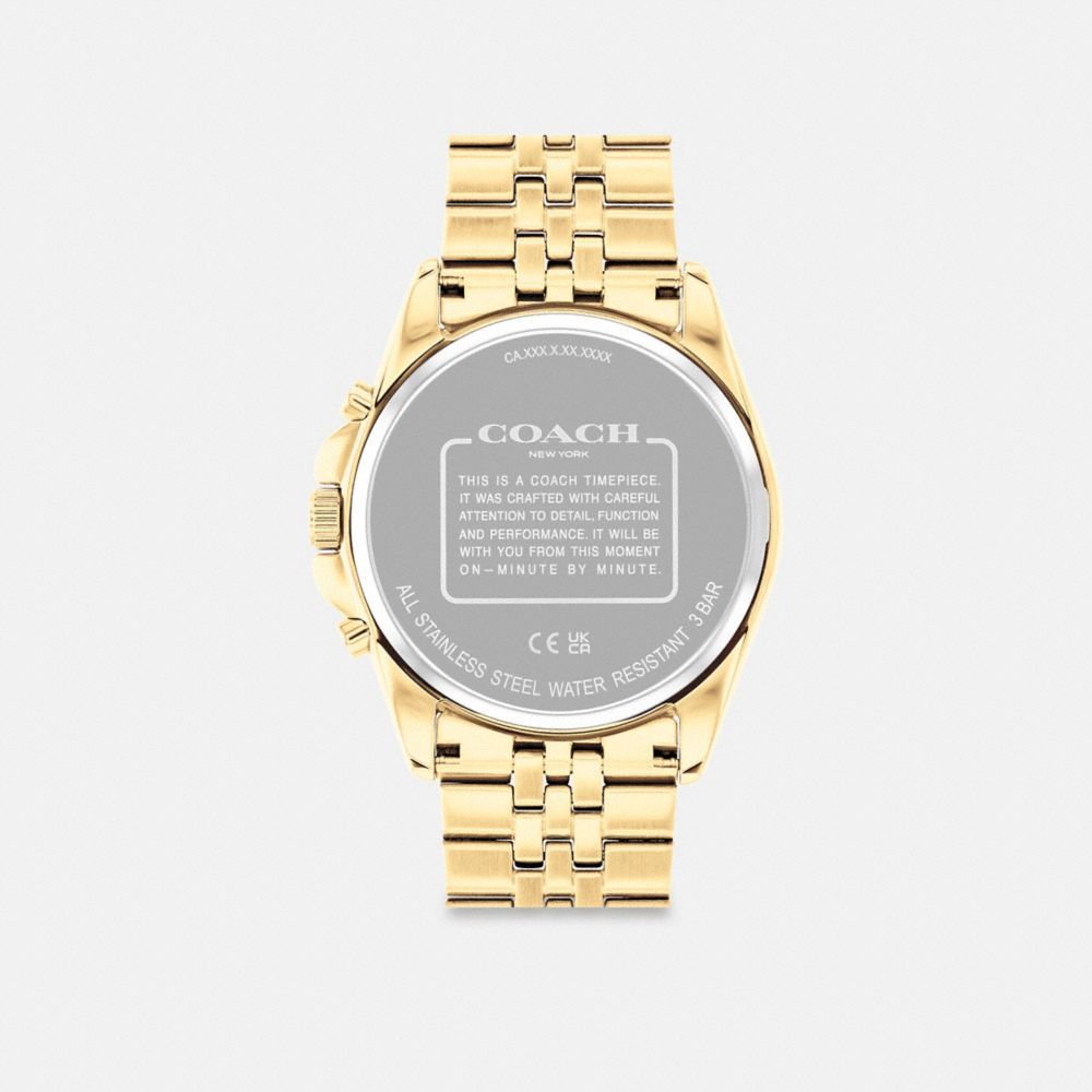 Relógios Coach Greyson Watch, 43 Mm Masculino Douradas | LHDNUSX-78