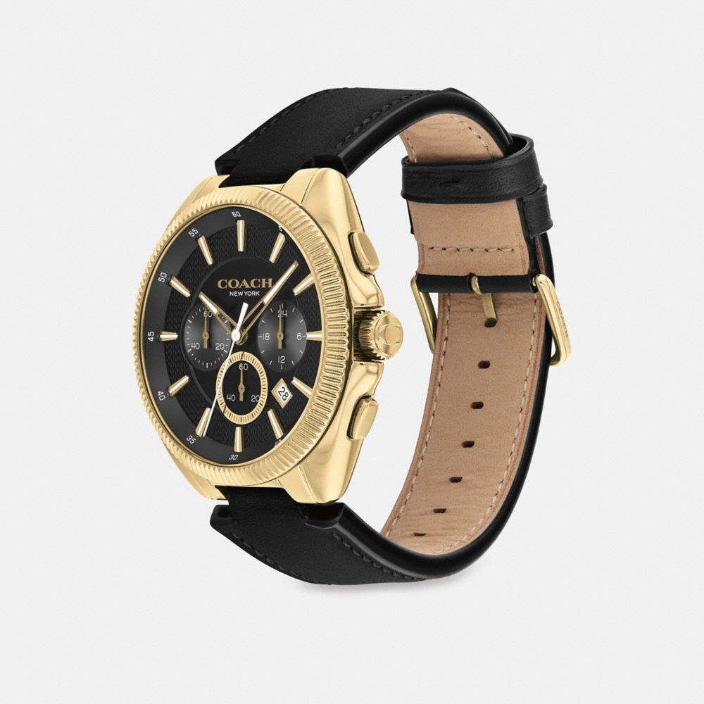 Relógios Coach Jackson Watch, 45 Mm Masculino Pretas | NHPEBRI-36