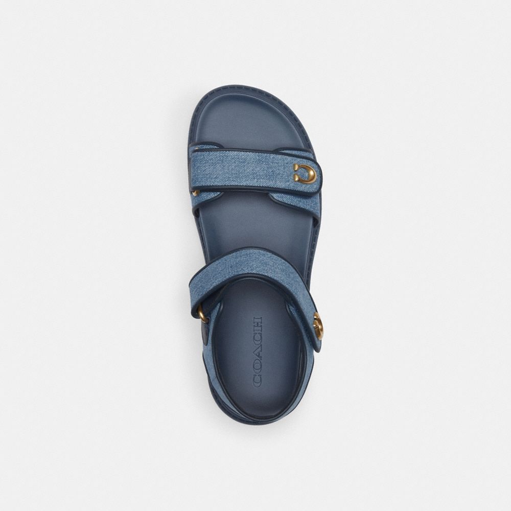 Sandálias Coach Brynn Sandal Feminino Azul Anil Azuis | KPGXAJD-45