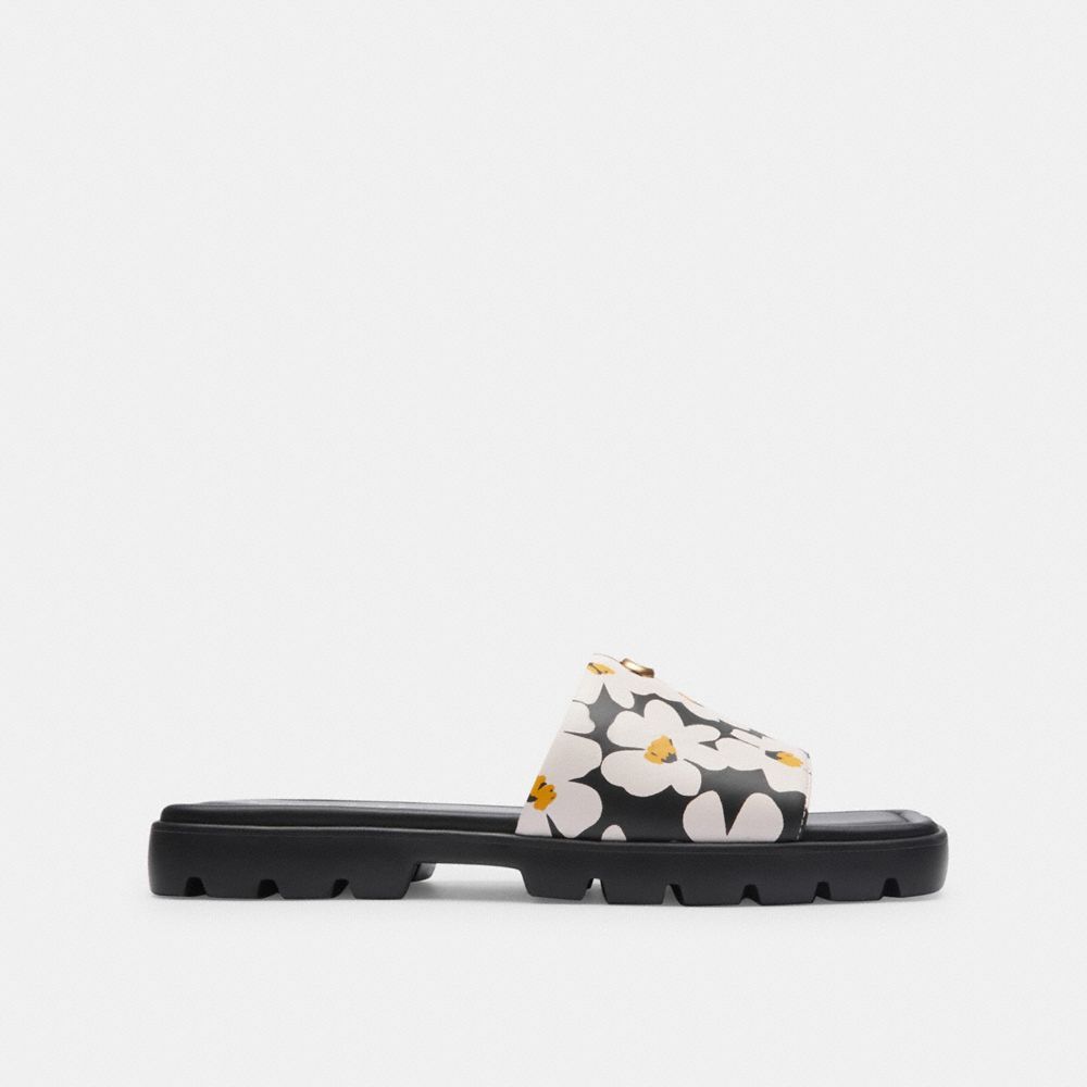 Sandálias Coach Florence Sandal With Floral Print Feminino Multicoloridas | BWZJGSR-89