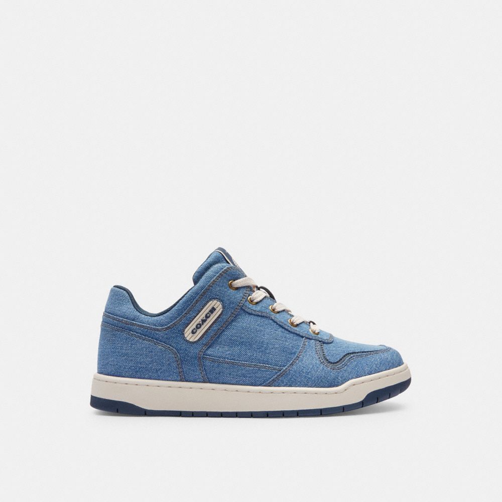 Sapatilhas Coach C201 Low Top Sneaker Feminino Azul Anil Azuis | FGKHAVN-27