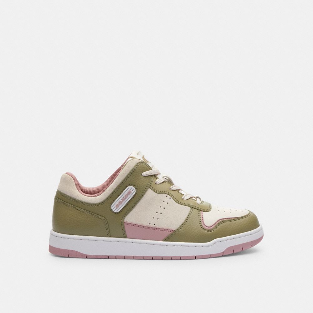 Sapatilhas Coach C201 Low Top Sneaker Feminino Luz Rosa | QAJUKGV-40