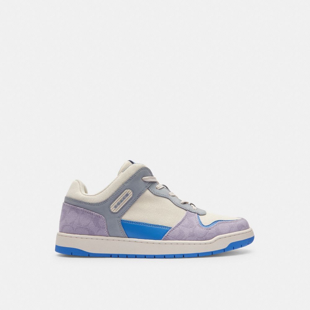 Sapatilhas Coach C201 Sneaker In Signature Canvas Masculino Roxo | EFIZTYS-13