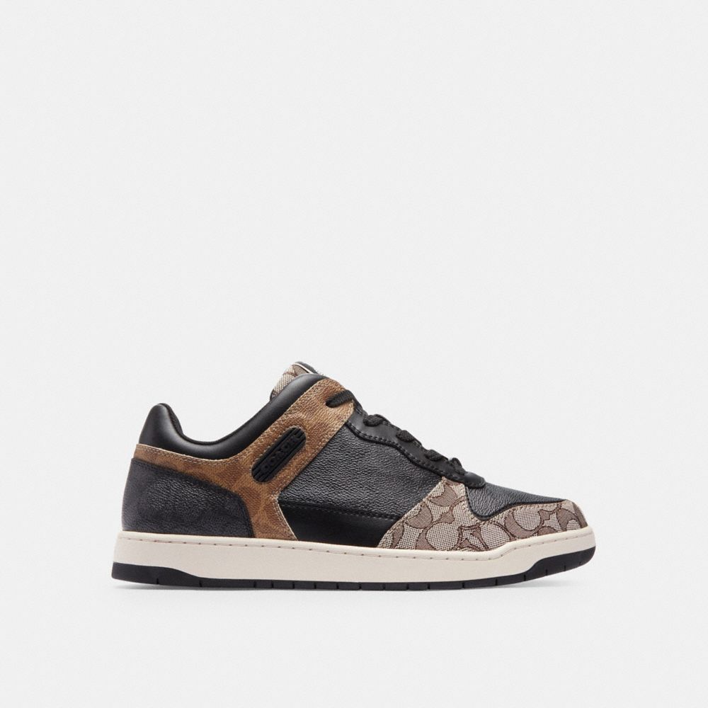 Sapatilhas Coach C201 Sneaker In Signature Masculino Pretas | GUQORSX-97