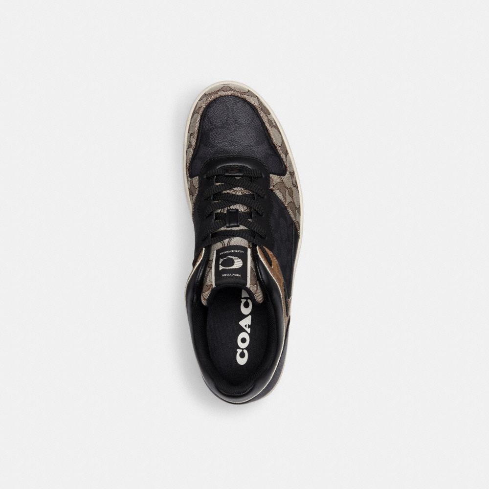 Sapatilhas Coach C201 Sneaker In Signature Masculino Pretas | GUQORSX-97