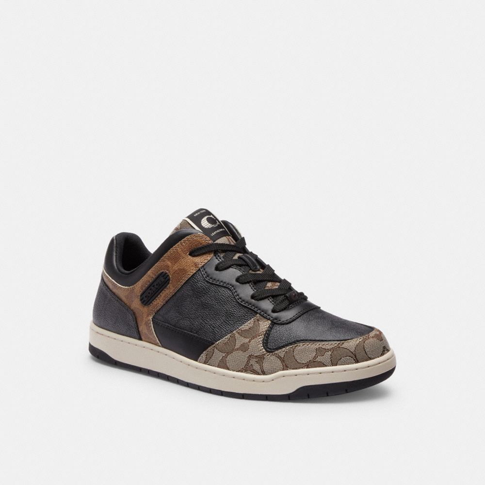 Sapatilhas Coach C201 Sneaker In Signature Masculino Pretas | GUQORSX-97