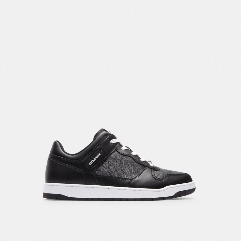 Sapatilhas Coach C201 Sneaker In Signature Canvas Masculino Pretas | QZCXMFV-76