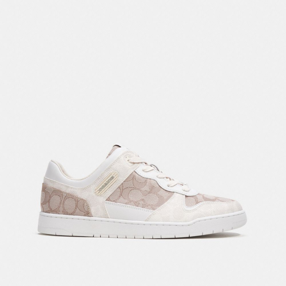 Sapatilhas Coach C201 Sneaker In Signature Jacquard Masculino Cinzentas | CGILFAV-52