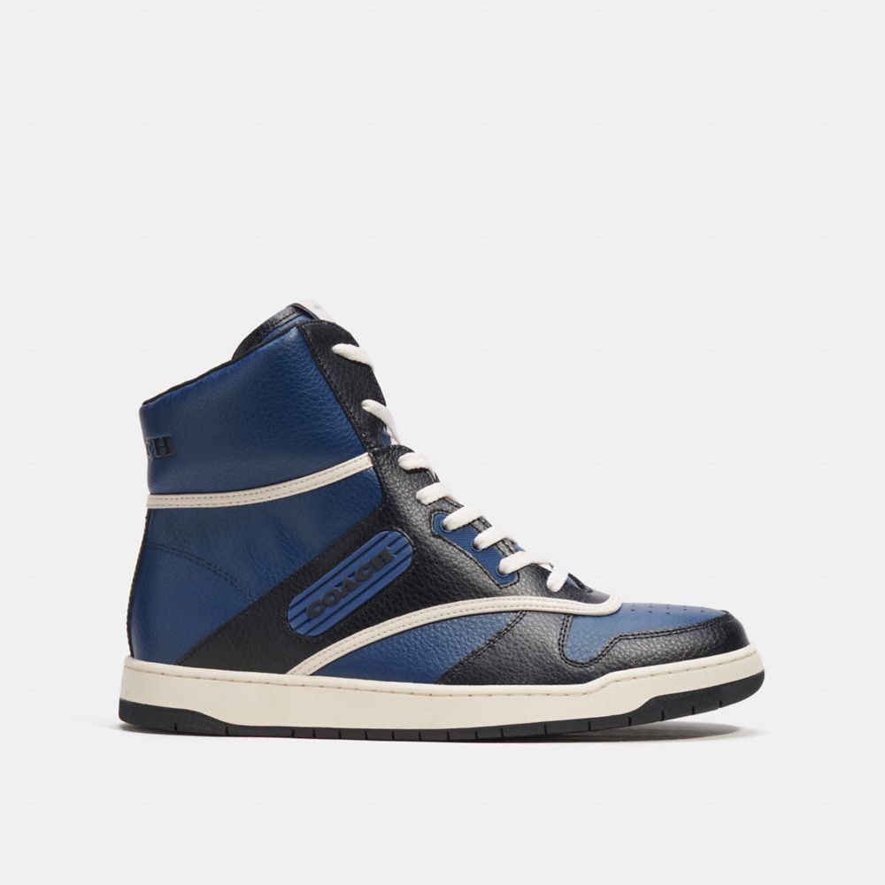 Sapatilhas Coach C202 High Top Sneaker Masculino Azuis Escuro | TZPRNUI-86