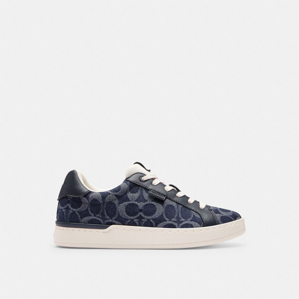 Sapatilhas Coach Lowline Low Top Sneaker In Signature Denim Feminino Azuis | WELQDXJ-71