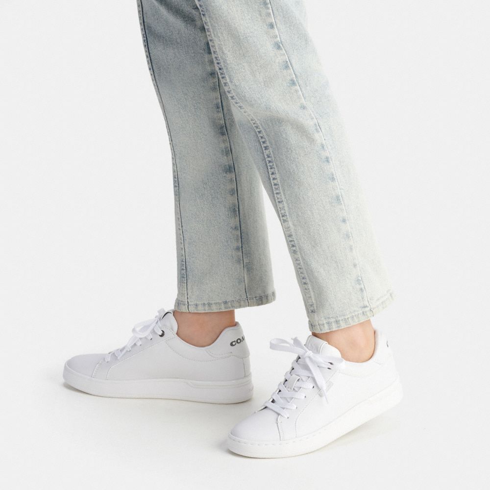 Sapatilhas Coach Lowline Low Top Sneaker Feminino Branco | WLXOMEP-43