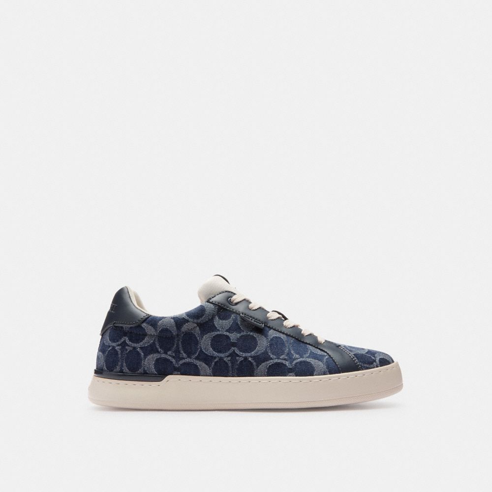 Sapatilhas Coach Lowline Low Top Sneaker In Signature Denim Masculino Azuis | WTXKVIE-39