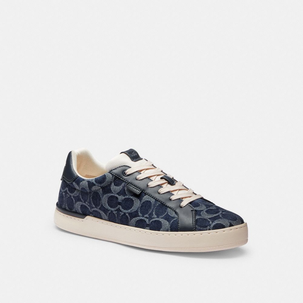 Sapatilhas Coach Lowline Low Top Sneaker In Signature Denim Masculino Azuis | WTXKVIE-39