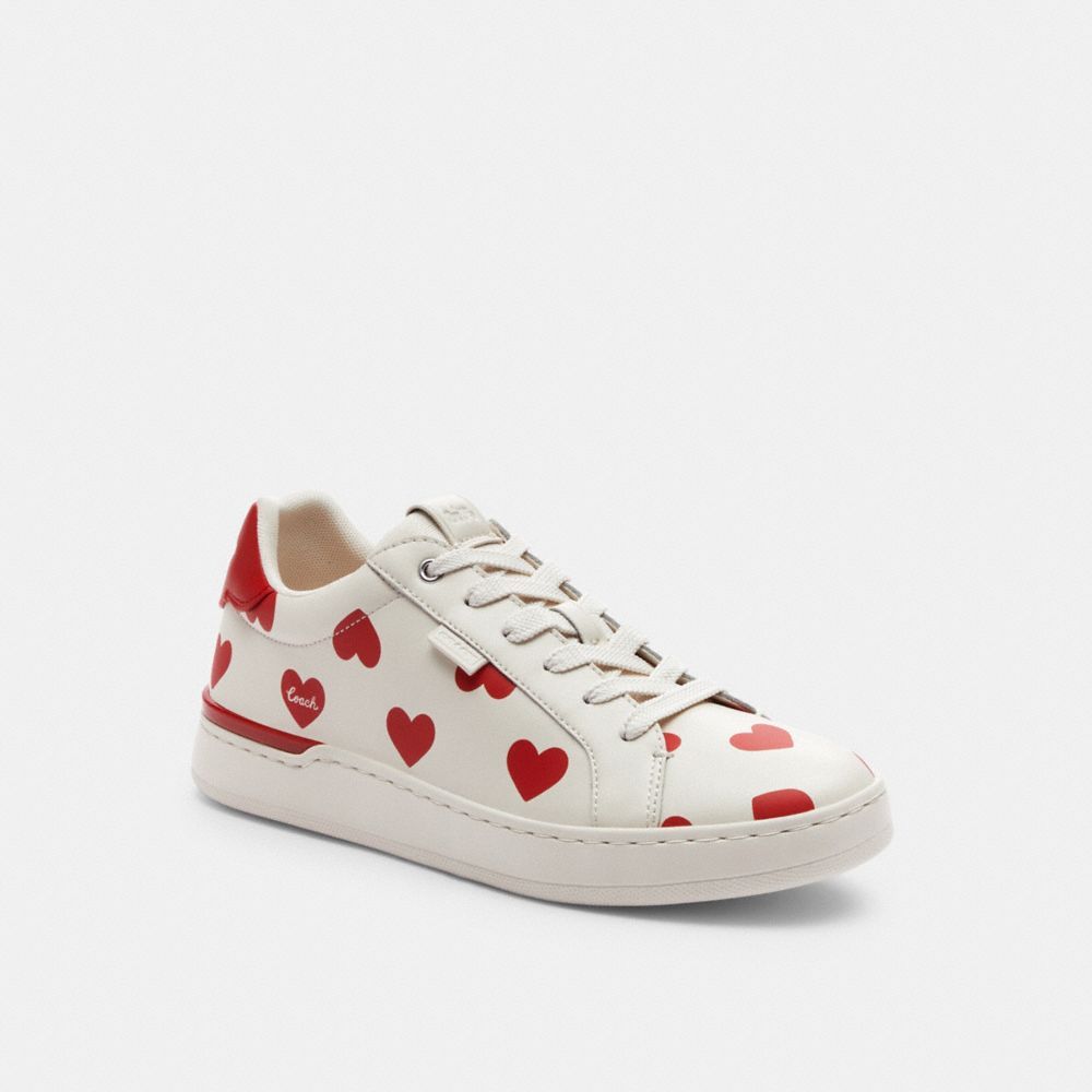 Sapatilhas Coach Lowline Low Top Sneaker With Valentine\'s Print Feminino Vermelhas | YRELUJQ-31