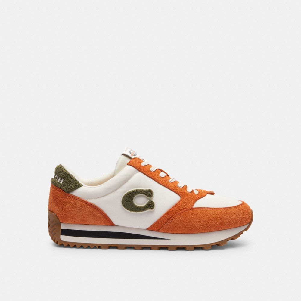 Sapatilhas Coach Runner Sneaker Masculino Marrom Laranja | DFWTXGZ-60