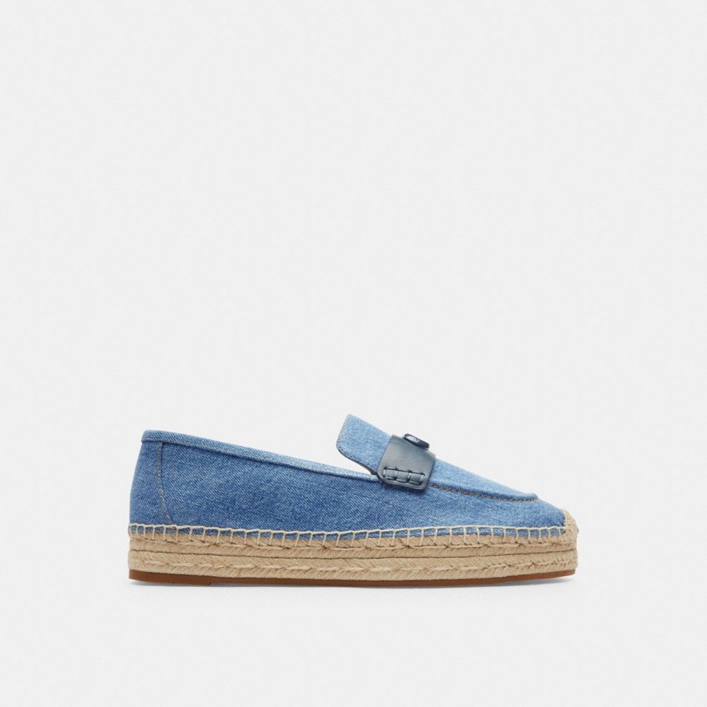 Sapatos Rasos Coach Camilla Espadrille Feminino Azul Anil Azuis | MAOLPRQ-45