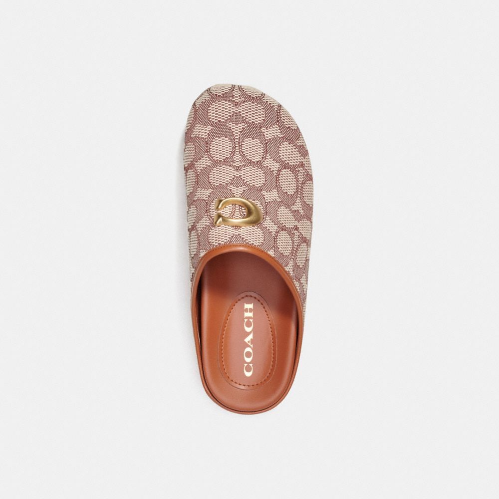 Sapatos Rasos Coach Hadley Slipper In Signature Textile Jacquard Feminino Multicoloridas | NTIEPDM-87