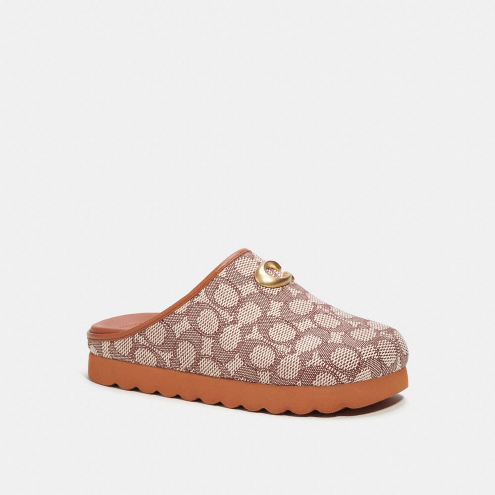 Sapatos Rasos Coach Hadley Slipper In Signature Textile Jacquard Feminino Multicoloridas | NTIEPDM-87