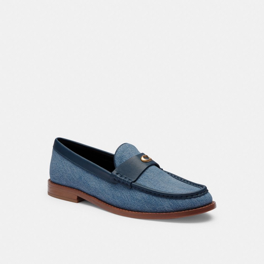 Sapatos Rasos Coach Jolene Loafer Feminino Azul Anil Azuis | KIMWQGH-21