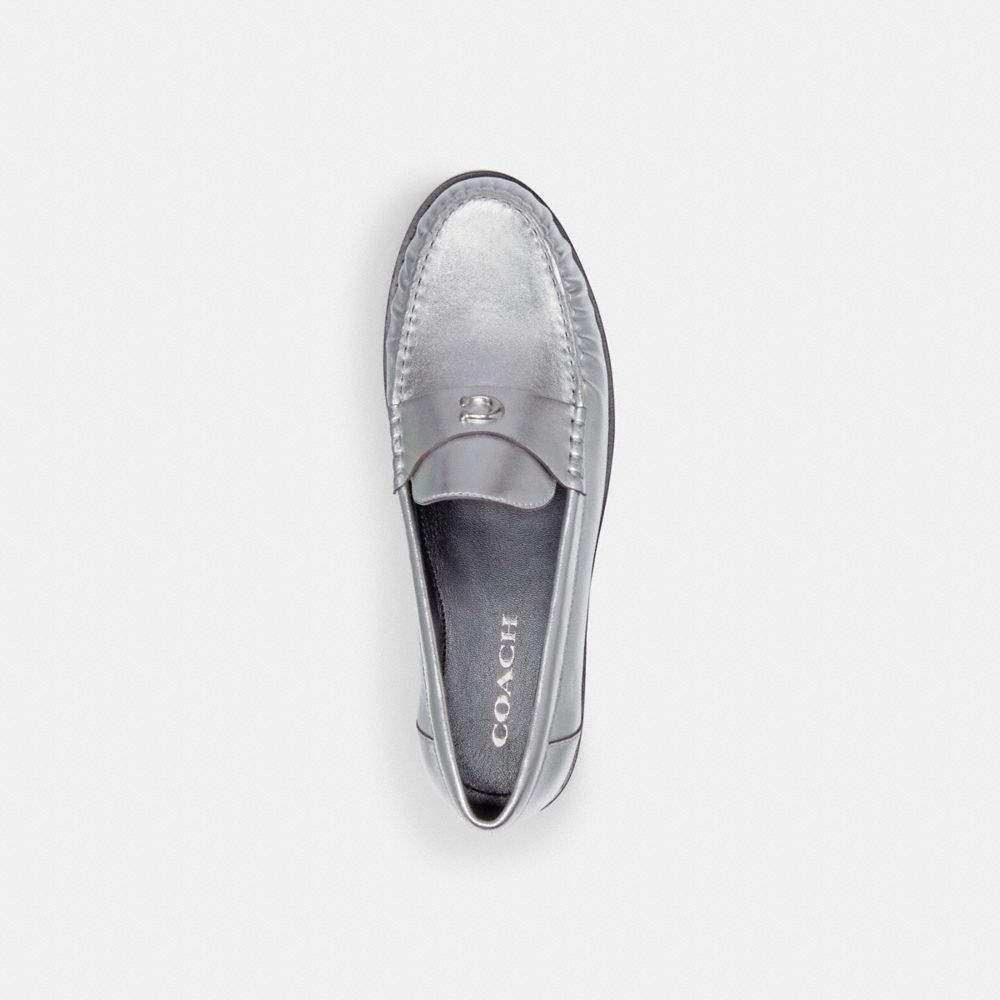 Sapatos Rasos Coach Jolene Loafer Feminino Prateadas | XMVSUEW-29