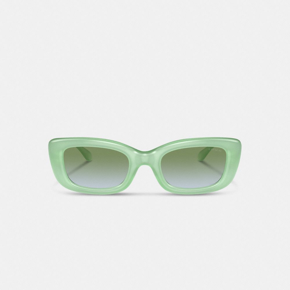 Óculos Coach Pillow Tabby Narrow Rectangle Sunglasses Feminino Menta | CTUMWIR-54